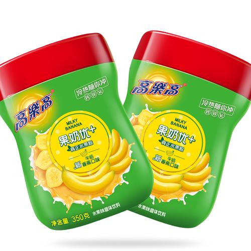 冷热皆宜的高乐高香蕉味果奶优 早餐冲泡新选择